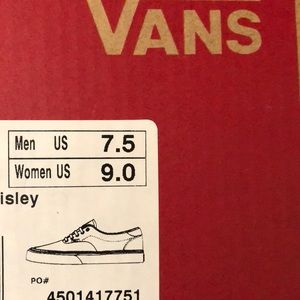 Vans Size 7.5 Mens